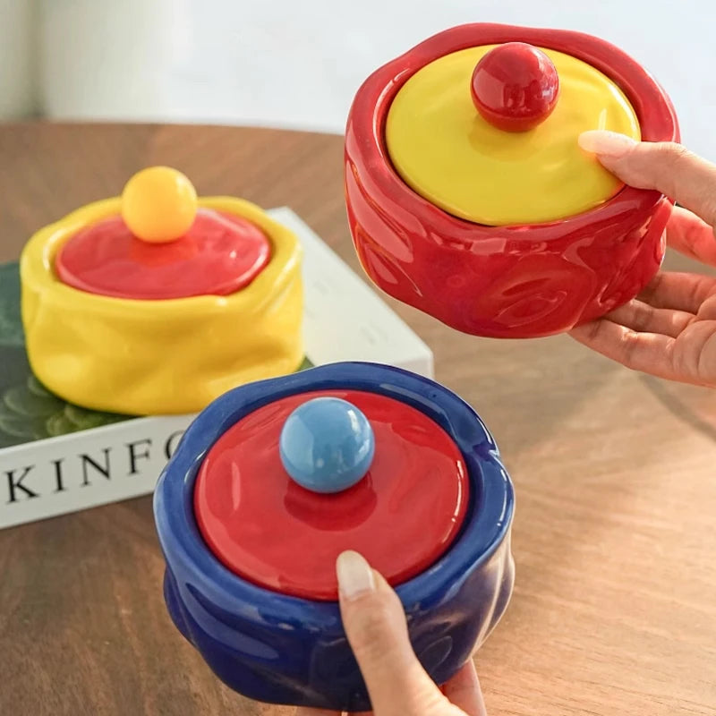 Aschenbecher Keramik Bunt