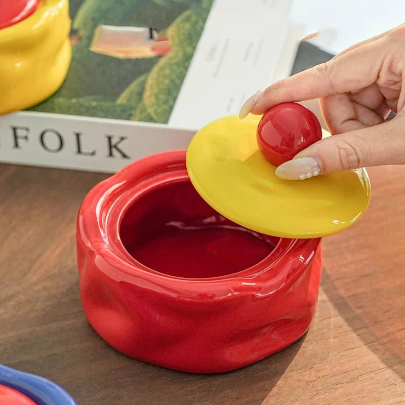 Aschenbecher Keramik Bunt