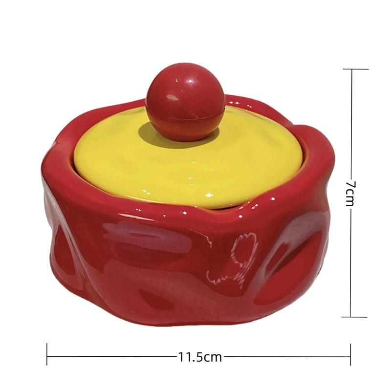 Aschenbecher Keramik Bunt