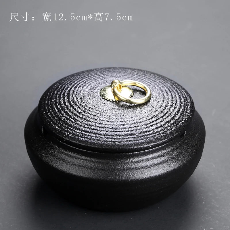 Aschenbecher Mit Deckel Schwarz
