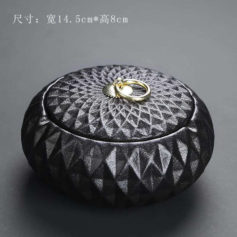 Aschenbecher Mit Deckel Schwarz
