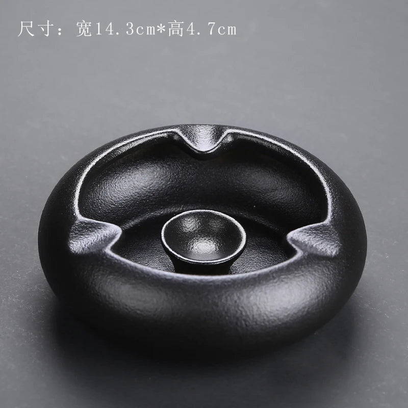 Aschenbecher Mit Deckel Schwarz