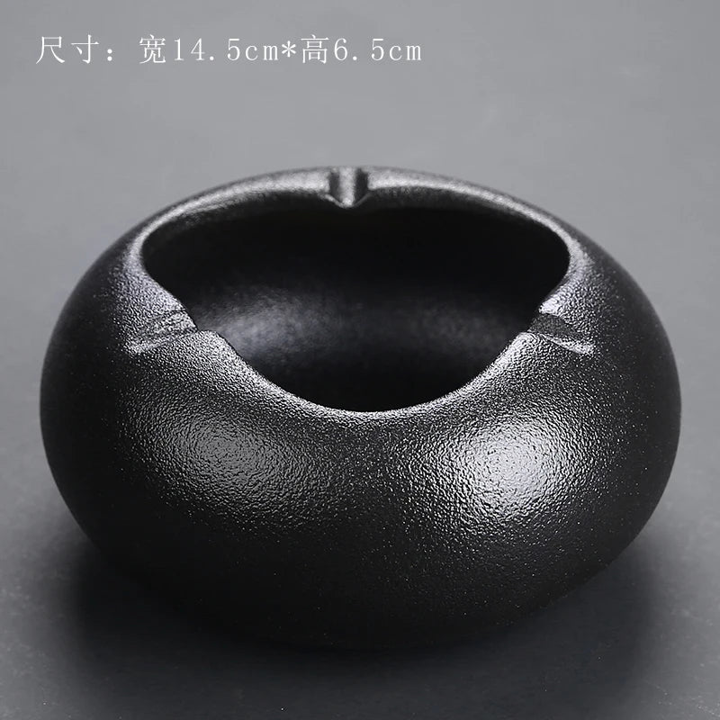 Aschenbecher Mit Deckel Schwarz