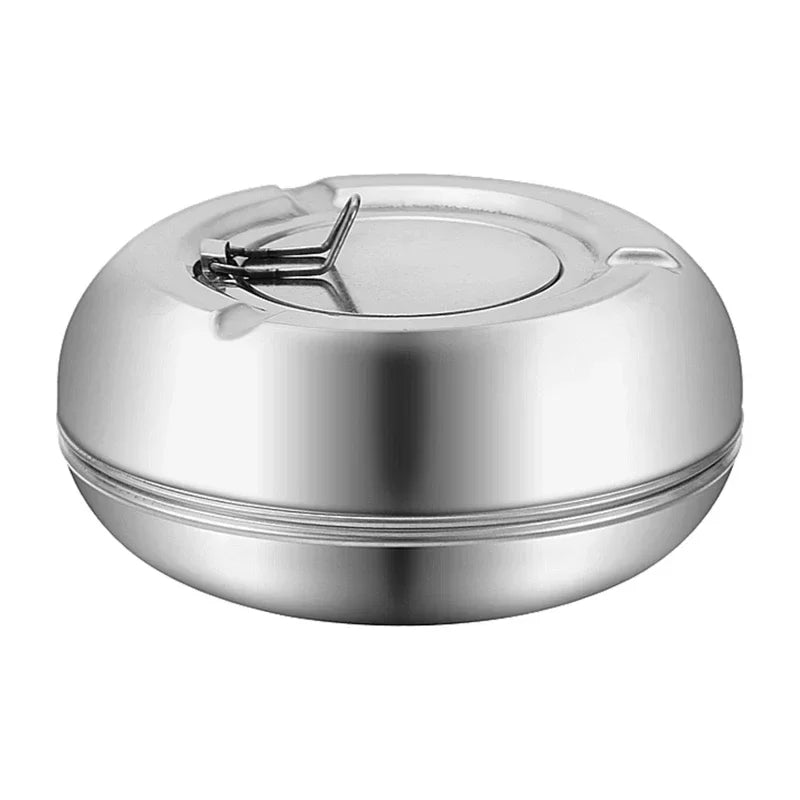 Aschenbecher Mit Deckel Silber