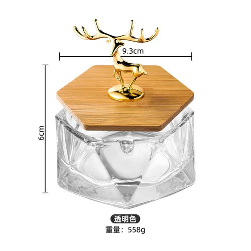 glas aschenbecher mit deckel