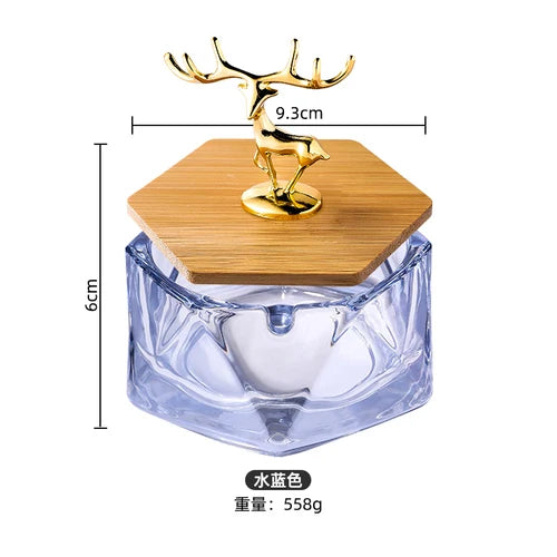 glas aschenbecher mit deckel