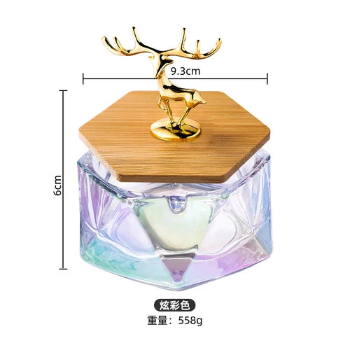 glas aschenbecher mit deckel