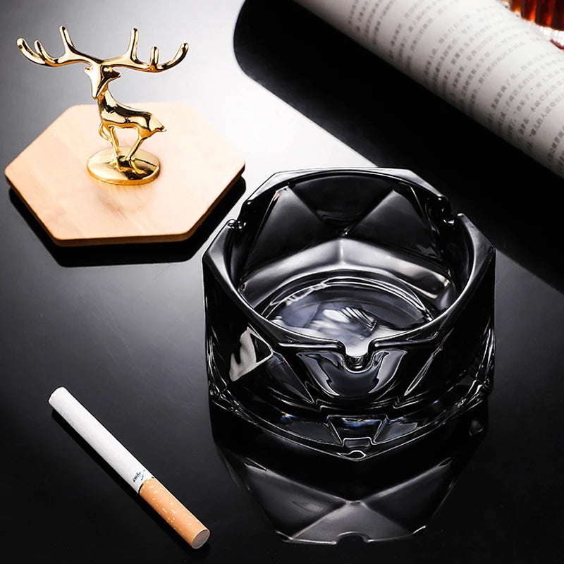 glas aschenbecher mit deckel