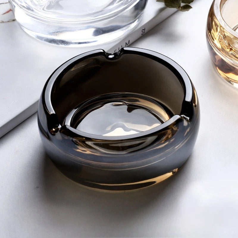 Glas Aschenbecher Schwarz