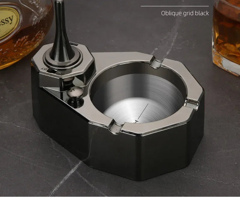 Metall Aschenbecher Mit Unendlichem Feuerzeug