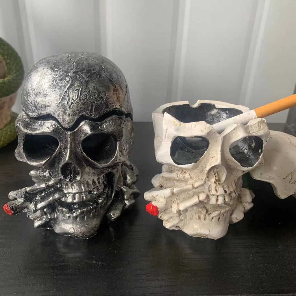Totenkopf Aschenbecher Mit Deckel